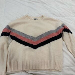 Rails Cream Sweater with Chevron Design